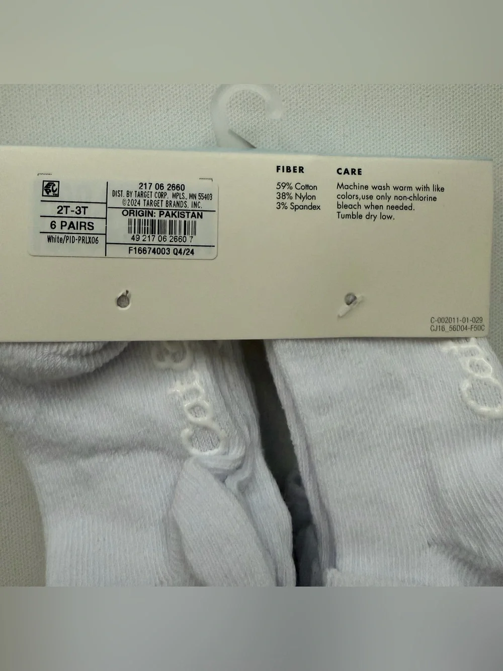 Cat & Jack Toddler 6pk Low Cut Bobby Socks  White 2T-3T: Knit, Turnback Cuf